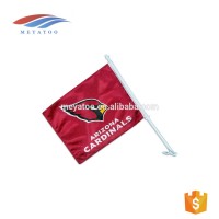 red arizona cardinals car window flag wit plastic car window flag poles